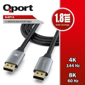 qport (q-dp14) dısplay port 1.8 metre kablo ürün fotoğrafı qport (q-dp14) dısplay port 1.8 metre kablo resmi, qport (q-dp14) dısplay port 1.8 metre kablo fotoğrafı
