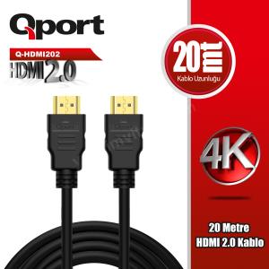 qport q-hdmı202 hdmı 2.0 v altın uçlu kablo 20 mt ürün fotoğrafı qport q-hdmı202 hdmı 2.0 v altın uçlu kablo 20 mt resmi, qport q-hdmı202 hdmı 2.0 v altın uçlu kablo 20 mt fotoğrafı