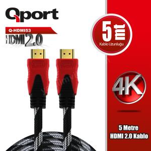 qport q-hdmı53 hdmı 2.0 v altın uçlu kablo 5 mt ürün fotoğrafı qport q-hdmı53 hdmı 2.0 v altın uçlu kablo 5 mt resmi, qport q-hdmı53 hdmı 2.0 v altın uçlu kablo 5 mt fotoğrafı