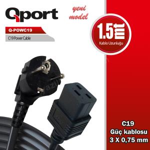 qport q-powc19 1.5m c19 power guc kablosu ürün fotoğrafı qport q-powc19 1.5m c19 power guc kablosu resmi, qport q-powc19 1.5m c19 power guc kablosu fotoğrafı