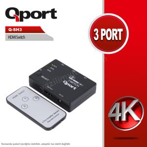 qport q-sh3 hdmı swıtch 3 port ürün fotoğrafı qport q-sh3 hdmı swıtch 3 port resmi, qport q-sh3 hdmı swıtch 3 port fotoğrafı