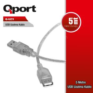 qport q-uz5 5mt usb uzatma kablosu ürün fotoğrafı qport q-uz5 5mt usb uzatma kablosu resmi, qport q-uz5 5mt usb uzatma kablosu fotoğrafı