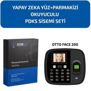 otto face 200 yapay zeka yüz+parmakizi okuyuculu pdks personel puantaj sistemi seti