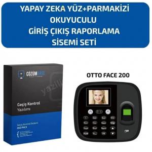 otto face 200 yapay zeka yüz+parmakizi okuyuculu personel giriş çıkış sistemi seti