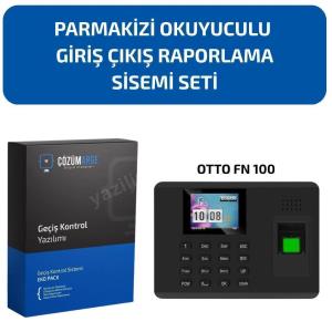 otto fn 100 parmakizi+kart+şifre okuyuculu personel giriş çıkış sistemi seti