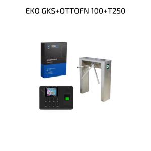 turnike ve ottofn parmak izi+kart okuyucu+şifreli personel giriş çıkış sistemi seti