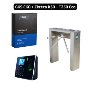 turnike ve zkteco parmak izi+şifre+yüz tanıma+kart okuyuculu personel giriş çıkış sistemi seti