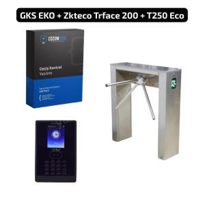 turnike ve zkteco yüz tanıma+kart okuyucu+şifreli personel girş çıkış sistemi seti