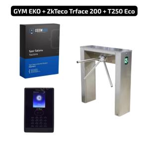 turnike ve zkteco yüz tanıma+şifre+kart okuyuculu spor salonu üye takip sistemi seti