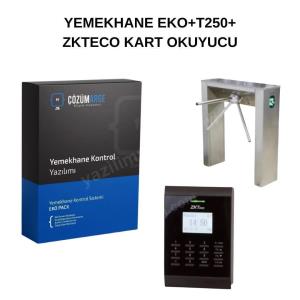turnike vezkteco şifre+yüz tanıma+kart okuyuculu yemekhane sistemi seti