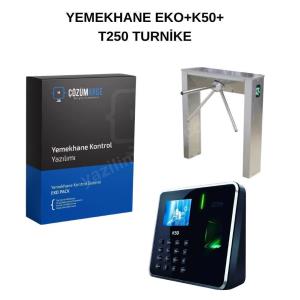 zkteco parmak izi+şifre+kart okuyuculu yemekhane sistemi seti