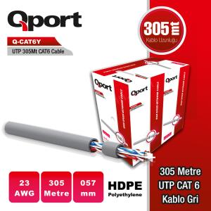 qport q-cat6y 305 metre 23awg grı cat6 utp pe kablo ürün fotoğrafı qport q-cat6y 305 metre 23awg grı cat6 utp pe kablo resmi, qport q-cat6y 305 metre 23awg grı cat6 utp pe kablo fotoğrafı