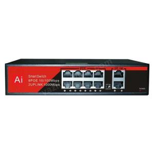 ezcool ez-08psf 8 port 8xfe+2xge gigabit poe switch 120w ürün fotoğrafı ezcool ez-08psf 8 port 8xfe+2xge gigabit poe switch 120w resmi, ezcool ez-08psf 8 port 8xfe+2xge gigabit poe switch 120w fotoğrafı