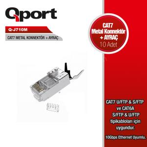 qport q-j710m cat7 konnektör ve ayraç 10 adet ürün fotoğrafı qport q-j710m cat7 konnektör ve ayraç 10 adet resmi, qport q-j710m cat7 konnektör ve ayraç 10 adet fotoğrafı