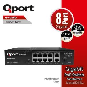qport q-poe8g 8 port gıgabıt + 2 port gıgabıt uplınk poe swıtch ürün fotoğrafı qport q-poe8g 8 port gıgabıt + 2 port gıgabıt uplınk poe swıtch resmi, qport q-poe8g 8 port gıgabıt + 2 port gıgabıt uplınk poe swıtch fotoğrafı