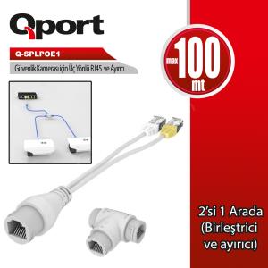 qport q-splpoe1 poe splıtter 2ın1 ag konnektoru +