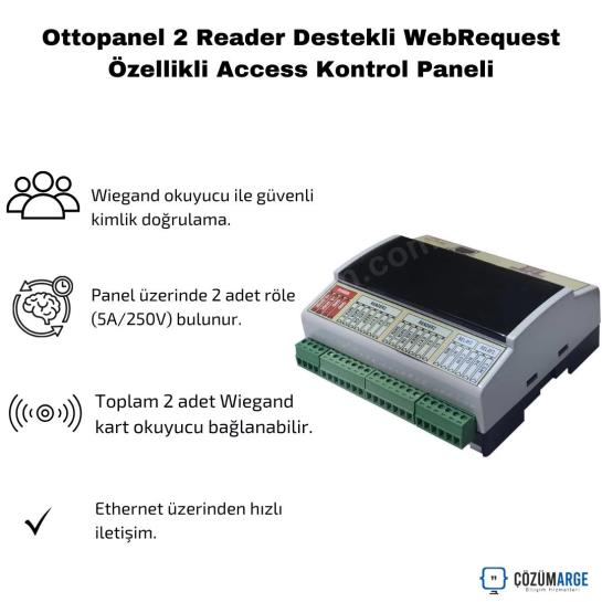 Ottopanel 2 Reader Destekli WebRequest Özellikli Access Kontrol Paneli Ottopanel 2 Reader Destekli WebRequest Özellikli Access Kontrol Paneli