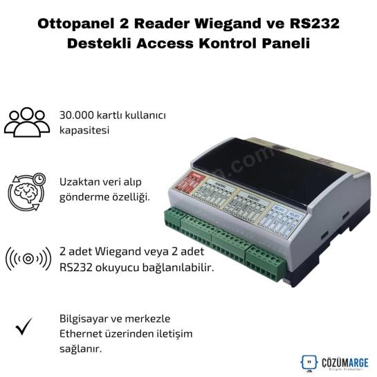 Ottopanel 2 Reader Wiegand ve RS232 Destekli Access Kontrol Paneli Ottopanel 2 Reader Wiegand ve RS232 Destekli Access Kontrol Paneli