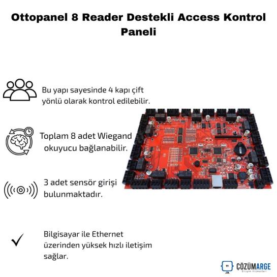 Ottopanel 8 Reader Destekli Access Kontrol Paneli Ottopanel 8 Reader Destekli Access Kontrol Paneli