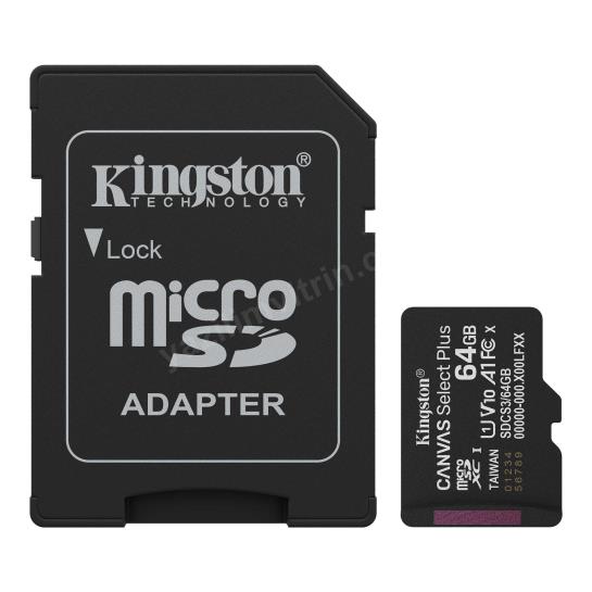 64GB KINGSTON MICROSD CANVAS SELECT PLUS A1 SDCS3/64GB Res2