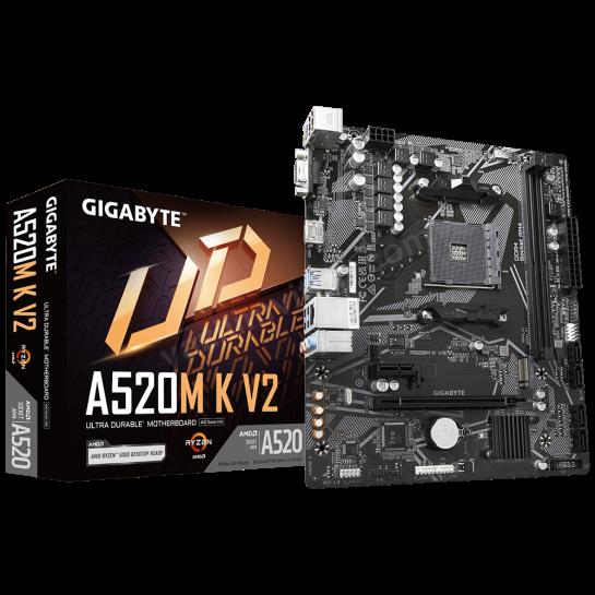 GIGABYTE A520M K V2 DDR4 5100Mhz(OC) HDMI M.2 mATX AM4 Res3