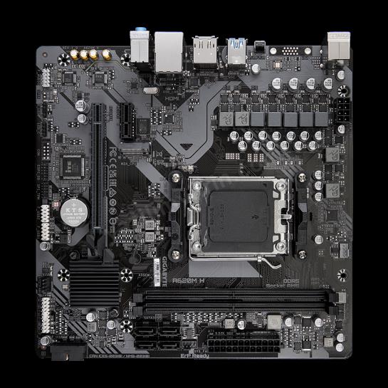 GIGABYTE A620M H DDR5 6400(OC) HDMI DP MATX AM5 Res4