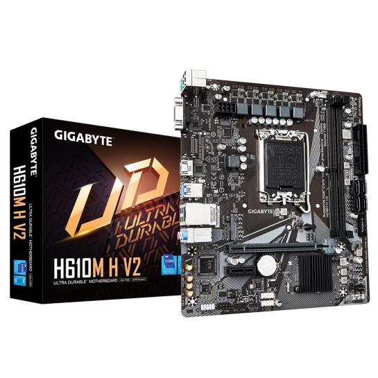 GIGABYTE H610M H V2 DDR5 5600Mhz(OC) HDMI M.2 mATX 1700p Res2