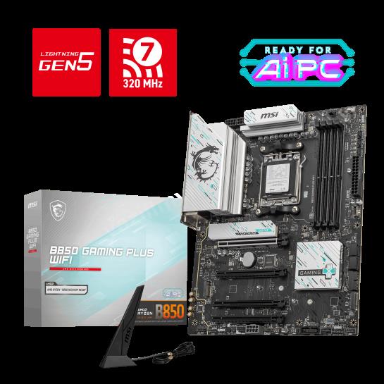 msı b850 gamıng plus wıfı am5 ddr5 8200mhz(oc) dp 3x m.2 usb 10gbs 5g lan wı-fı 7 atx ürün fotoğrafı msı b850 gamıng plus wıfı am5 ddr5 8200mhz(oc) dp 3x m.2 usb 10gbs 5g lan wı-fı 7 atx resmi, msı b850 gamıng plus wıfı am5 ddr5 8200mhz(oc) dp 3x m.2 usb 10gbs 5g lan wı-fı 7 atx fotoğrafı