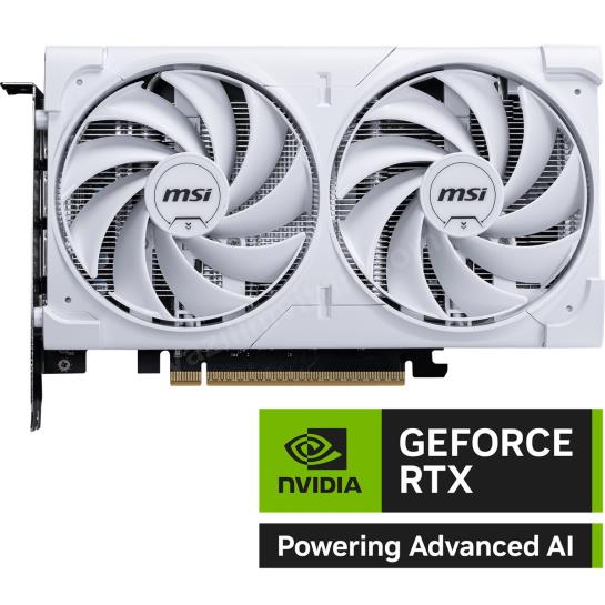 MSI GEFORCE RTX 5060 8G VENTUS 2X OC WHITE GDDR7 128B DX12 PCIE 5.0 X16 (3XDP 1XHDMI) Res2