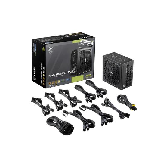 MSI MAG A1000GL PCIE5 II 1000W 80+ GOLD SİYAH FULL MODULER GÜÇ KAYNAĞI Res5