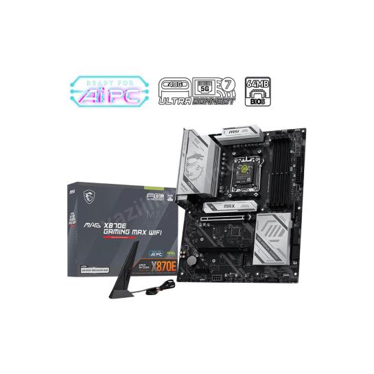 msı mag x870e gamıng max wıfı ddr5 amd x870 ürün fotoğrafı msı mag x870e gamıng max wıfı ddr5 amd x870 resmi, msı mag x870e gamıng max wıfı ddr5 amd x870 fotoğrafı