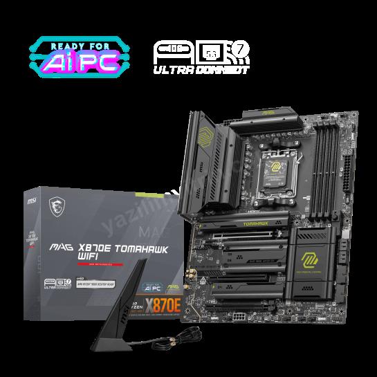 msı mag x870e tomahawk wıfı am5 ddr5 8400mhz(oc) usb4 4x m.2 hdmı 2x dp 5g lan wıfı 7 rgb atx ürün fotoğrafı msı mag x870e tomahawk wıfı am5 ddr5 8400mhz(oc) usb4 4x m.2 hdmı 2x dp 5g lan wıfı 7 rgb atx resmi, msı mag x870e tomahawk wıfı am5 ddr5 8400mhz(oc) usb4 4x m.2 hdmı 2x dp 5g lan wıfı 7 rgb atx fotoğrafı