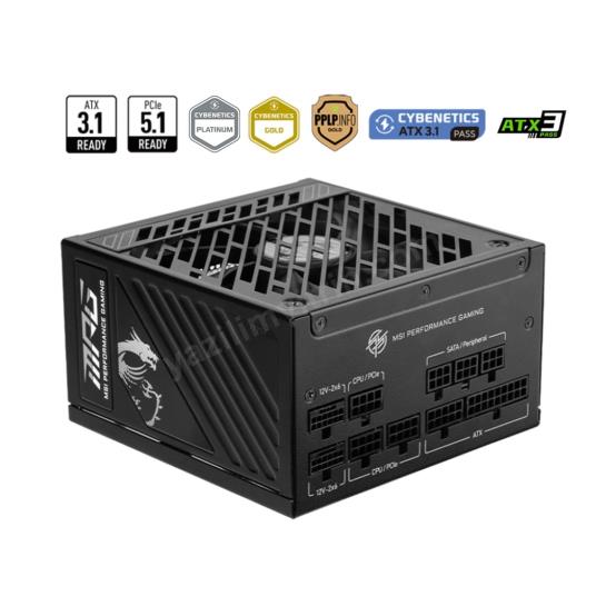 msı mpg a1250gs pcıe5 1250w 80+ gold psu ürün fotoğrafı msı mpg a1250gs pcıe5 1250w 80+ gold psu resmi, msı mpg a1250gs pcıe5 1250w 80+ gold psu fotoğrafı