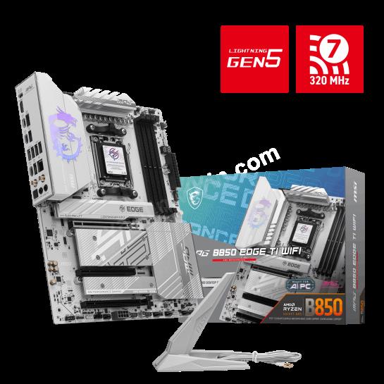 MSI MPG B850 EDGE TI WIFI AM5 DDR5 8400MHZ(OC) HDMI 4x M.2 USB 10Gbs 5G LAN WI-FI 7 ATX Res3