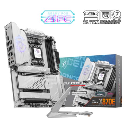 MSI MPG X870E EDGE TI WIFI AM5 DDR5 8400MHZ(OC) USB4 4x M.2 HDMI 5G LAN WIFI 7 RGB ATX Res5