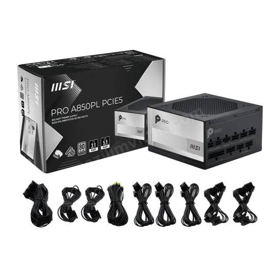MSI PRO A850PL PCIE5 850W 80+ PLATINUM PSU Res5