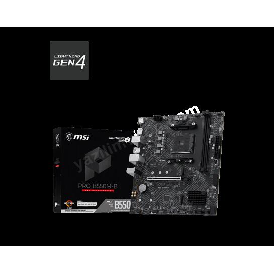 MSI PRO B550M-B AM4 DDR4 4600(OC) HDMI DP 2x M.2 USB 5Gbps mATX Res4