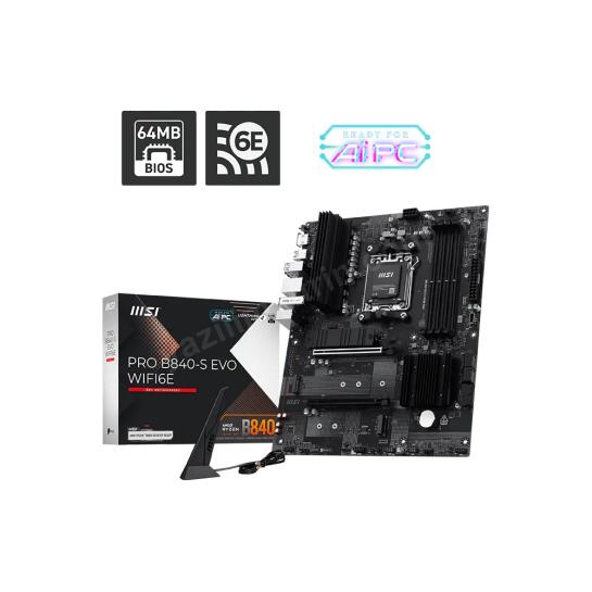 MSI PRO B840-S EVO WIFI6E GAMING ANAKART Res2