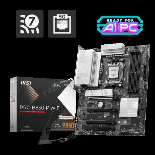 msı pro b850-p wıfı am5 ddr5 8200mhz(oc) hdmı 3x m.2 usb 10gbs 5g lan wı-fı 7 atx ürün fotoğrafı msı pro b850-p wıfı am5 ddr5 8200mhz(oc) hdmı 3x m.2 usb 10gbs 5g lan wı-fı 7 atx resmi, msı pro b850-p wıfı am5 ddr5 8200mhz(oc) hdmı 3x m.2 usb 10gbs 5g lan wı-fı 7 atx fotoğrafı