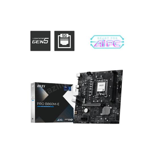 msı pro b860m-e ddr5 6400mhz(oc) 1851p matx ürün fotoğrafı msı pro b860m-e ddr5 6400mhz(oc) 1851p matx resmi, msı pro b860m-e ddr5 6400mhz(oc) 1851p matx fotoğrafı