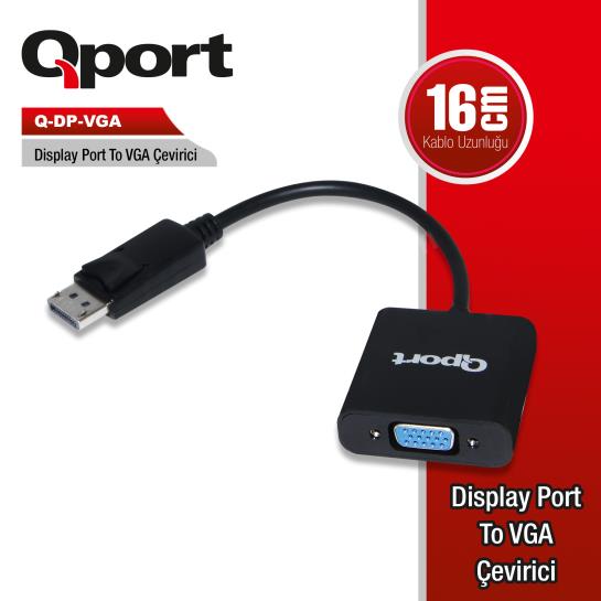 QPORT Q-DP-VGA DP TO VGA ÇEVİRİCİ Res2