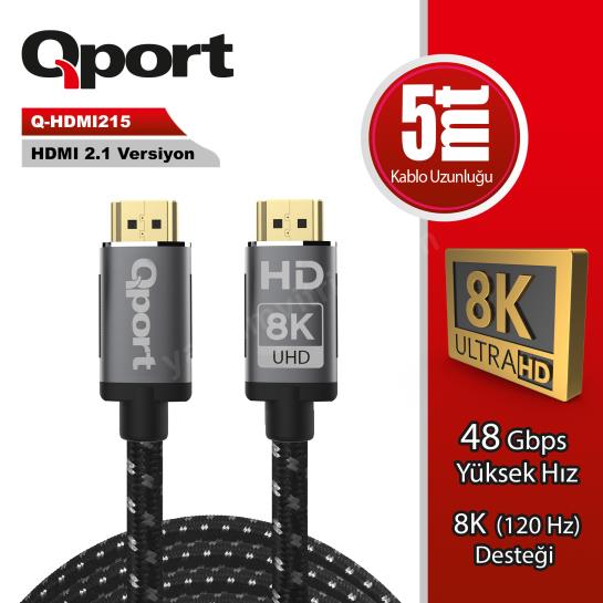 qport q-hdmı215 hdmı 2.1v 8k altın uçlu kablo 5 mt kablo ürün fotoğrafı qport q-hdmı215 hdmı 2.1v 8k altın uçlu kablo 5 mt kablo resmi, qport q-hdmı215 hdmı 2.1v 8k altın uçlu kablo 5 mt kablo fotoğrafı