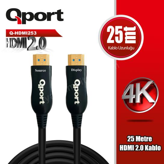 qport q-hdmı253 hdmı 2.0 v altın uçlu kablo 25 mt ürün fotoğrafı qport q-hdmı253 hdmı 2.0 v altın uçlu kablo 25 mt resmi, qport q-hdmı253 hdmı 2.0 v altın uçlu kablo 25 mt fotoğrafı