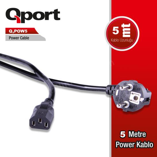 qport q-pow5 5m power kablosu ürün fotoğrafı qport q-pow5 5m power kablosu resmi, qport q-pow5 5m power kablosu fotoğrafı