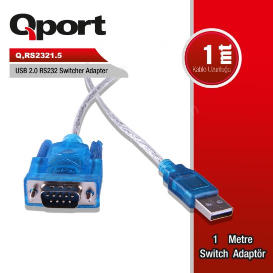 qport (q-rs2321.5) usb2.0 to rs232 cevırıcı kablo 1m ürün fotoğrafı qport (q-rs2321.5) usb2.0 to rs232 cevırıcı kablo 1m resmi, qport (q-rs2321.5) usb2.0 to rs232 cevırıcı kablo 1m fotoğrafı