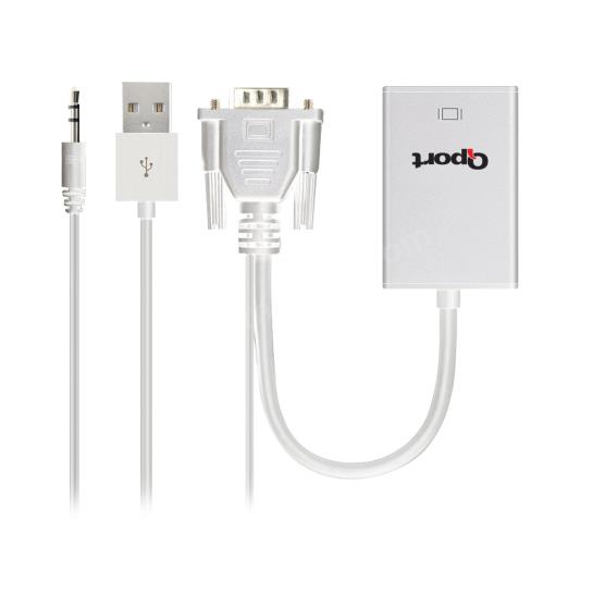 qport q-vh vga to hdmı çevirici + ses kablosu ürün fotoğrafı qport q-vh vga to hdmı çevirici + ses kablosu resmi, qport q-vh vga to hdmı çevirici + ses kablosu fotoğrafı