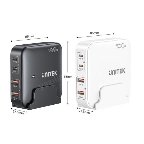 UNITEK 100W MASAÜSTÜ GAN ŞARJ İSTASYONU BEYAZ (P1229AWH) Res2