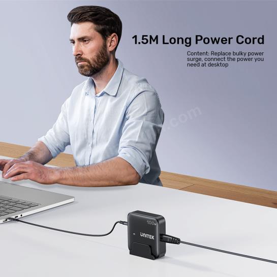 UNITEK 100W MASAÜSTÜ GAN ŞARJ İSTASYONU BEYAZ (P1229AWH) Res4