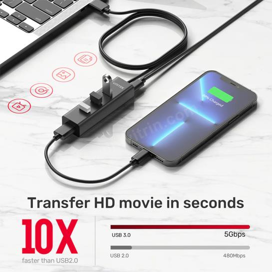 UNITEK 4-IN-1 USB-A 5GBPS HUB (Y-3089V01) Res5