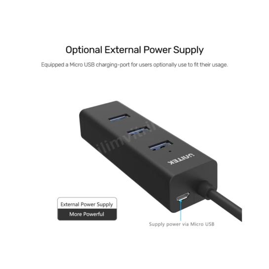 UNITEK 4 PORTS USB 3.0 HUB (Y-3089) Res4